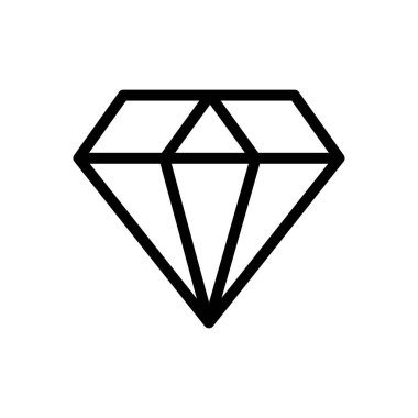 mücevher vektörü ince çizgi simgesi