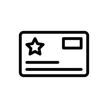 kredi vektörü ince çizgi simgesi