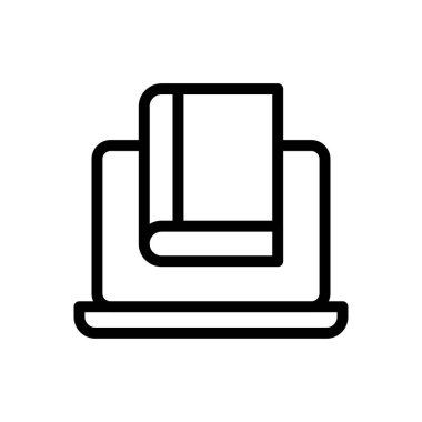 kitaplık vektörü ince çizgi simgesi