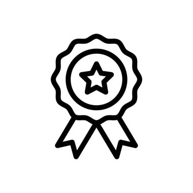 rozet vektörü ince çizgi simgesi