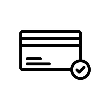 kart vektörü ince çizgi simgesi