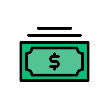 para vektörü düz renk simgesi