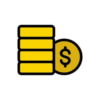 para vektörü düz renk simgesi