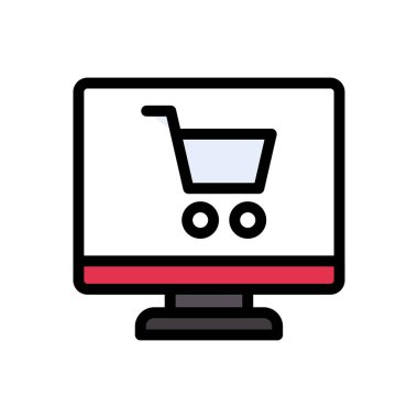 çevrimiçi vektör düz renk simgesi