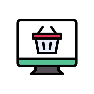 çevrimiçi vektör düz renk simgesi