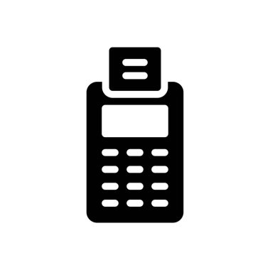 e ticaret vektörü glyph düz simgesi