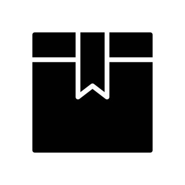 paket vektör düz simgesi