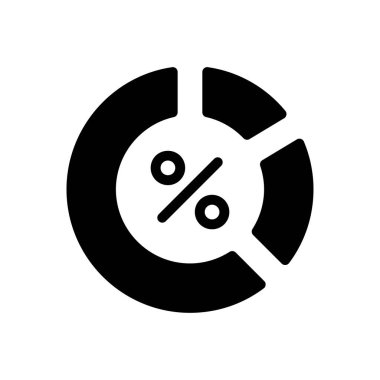 satış vektörü glyph düz simgesi