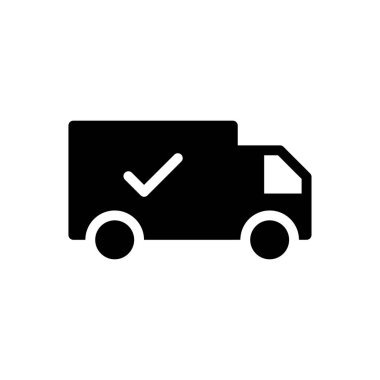 kamyon vektör düz simgesi