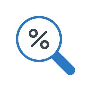 yüzde vektör renk simgesi