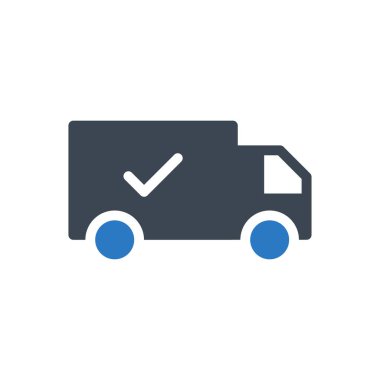 kamyon vektör renk simgesi