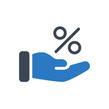 indirimli vektör renk simgesi