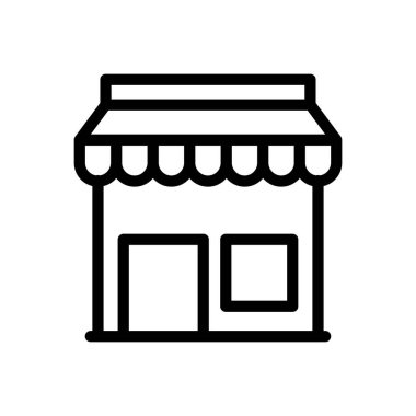 dükkan vektörü ince çizgi simgesi