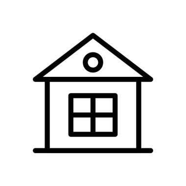 ev vektörü ince çizgi simgesi