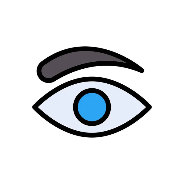 Lashes Vector Flat Color Icon — 스톡 벡터