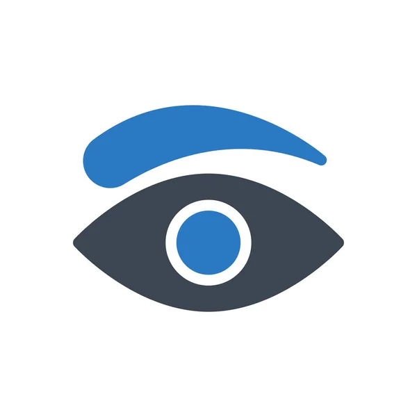 Lashes Vector Glyph Color Icon — 스톡 벡터