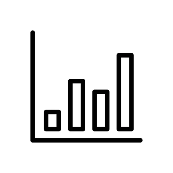Diagram Vektor Tunn Linje Ikon — Stock vektor