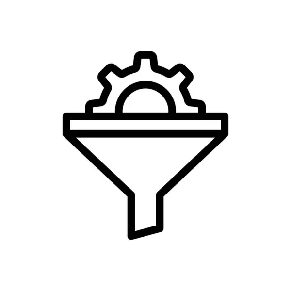 Иконка Тонкой Линии Фильтра — стоковый вектор