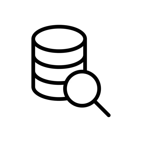 Database Vector Thin Line Icon — Stock Vector