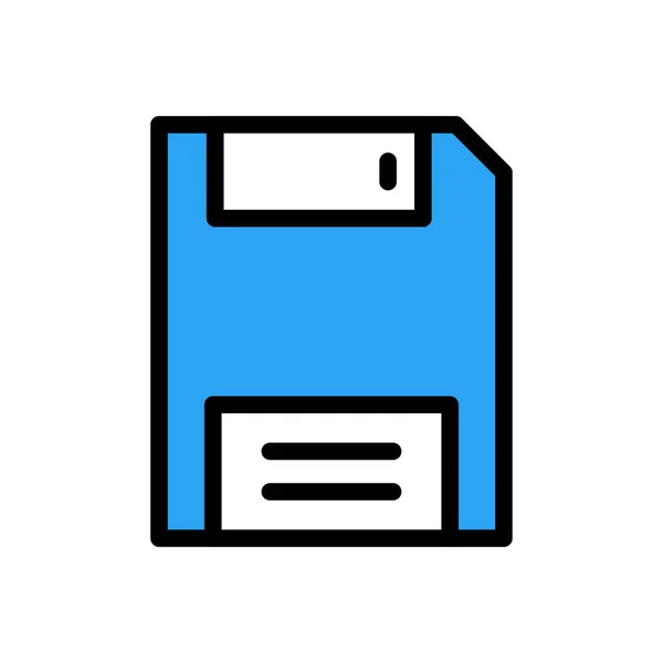 Diskette Vector Glyph Flat Icon — Stock Vector