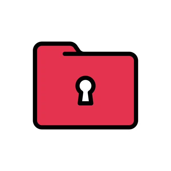 Security Vector Glyph Flat Icon — Stock Vector