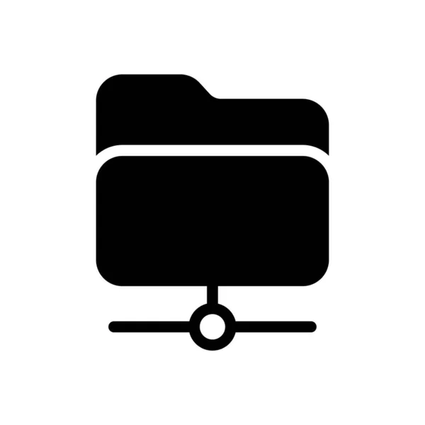 Sharing Vector Glyph Flat Icon — Stock Vector