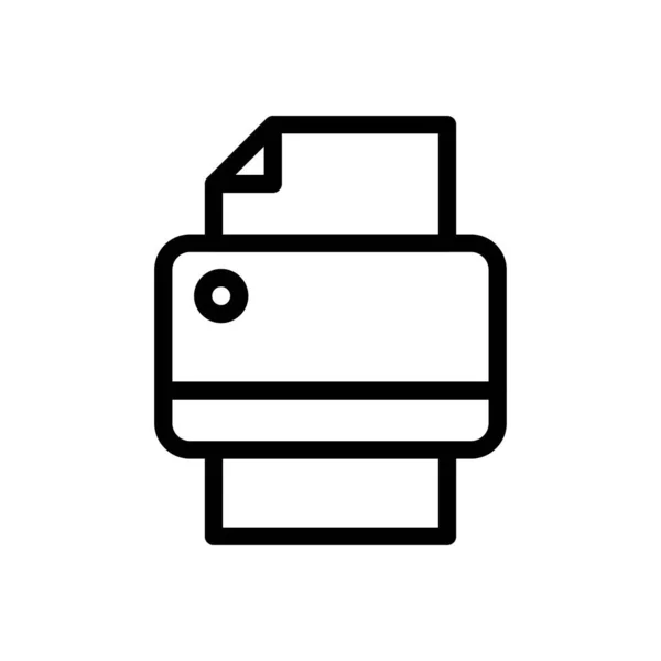 Drucken Vektor Flache Farbe Symbol — Stockvektor