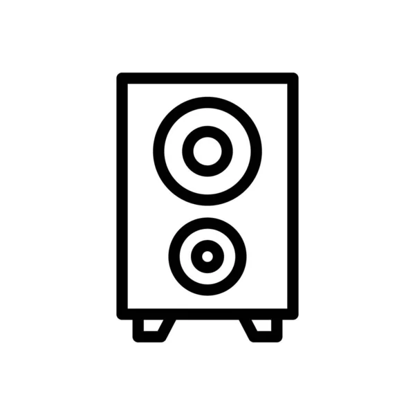 Woofer Vector Icono Color Plano — Vector de stock