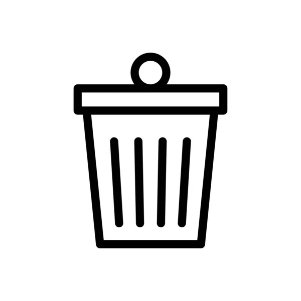 Trash Vector Flat Color Icon — Stock Vector