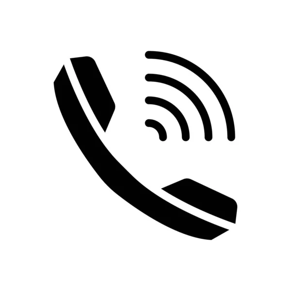 Telefoon Vector Glyph Platte Pictogram — Stockvector