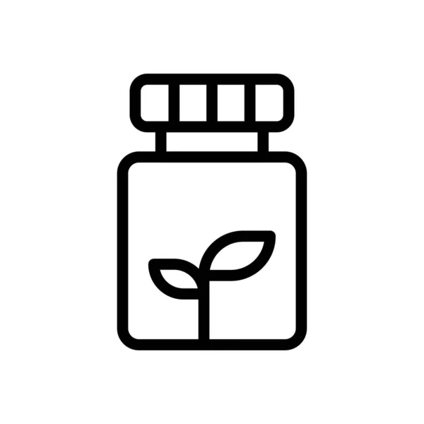Пляшка Вектор Тонка Лінія Значок — стоковий вектор