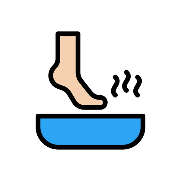 Fuß Vektor Flache Farbe Symbol — Stockvektor