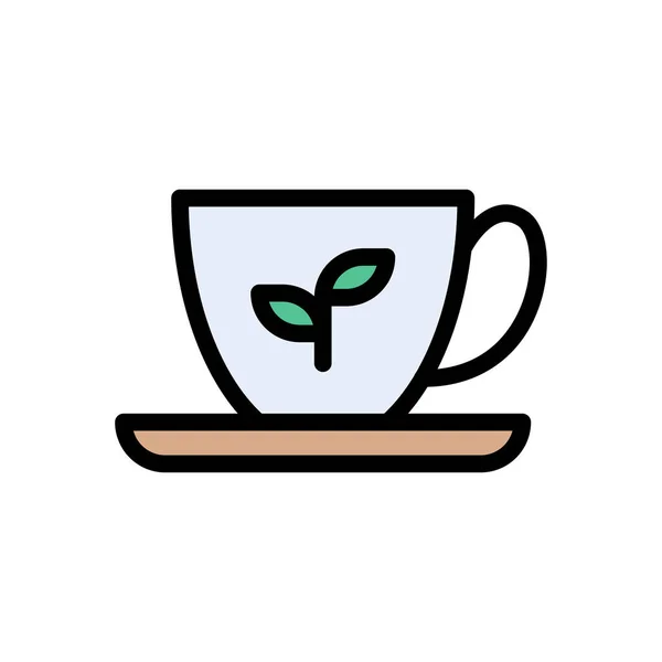 Kahve Vektörü Düz Renk Simgesi — Stok Vektör