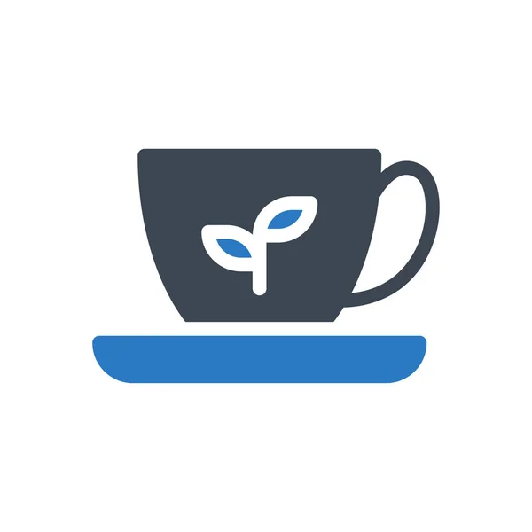 Coffee Vector Glyph Color Icon — Stock Vector