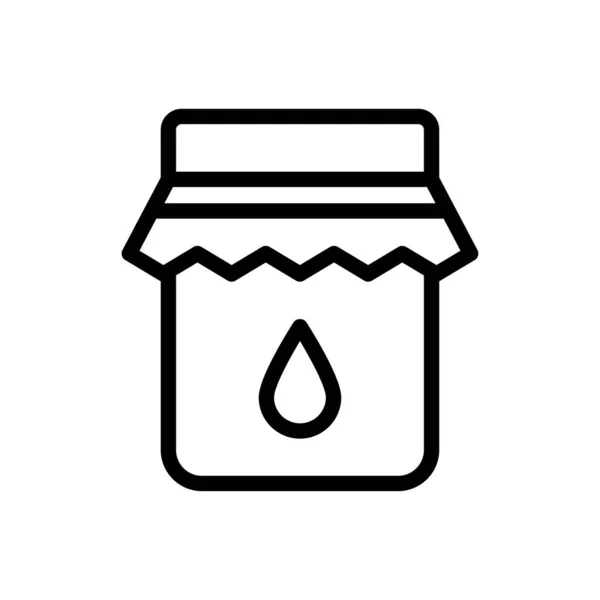 Jar Vector Thin Line Icon — Stock Vector