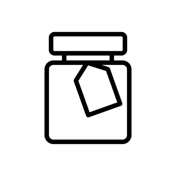 Ícone Linha Fina Vetor Jar —  Vetores de Stock