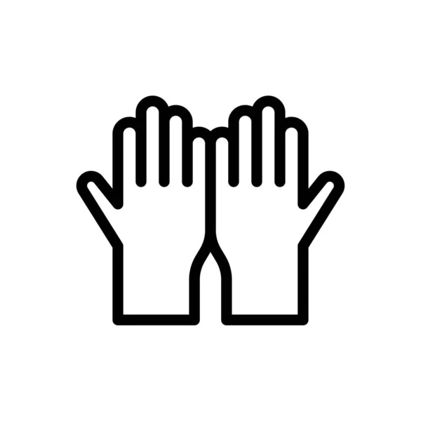 Hand Vector Dunne Lijn Pictogram — Stockvector