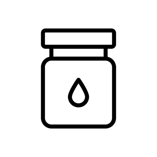 Jar Vector Thin Line Icon — Stock Vector