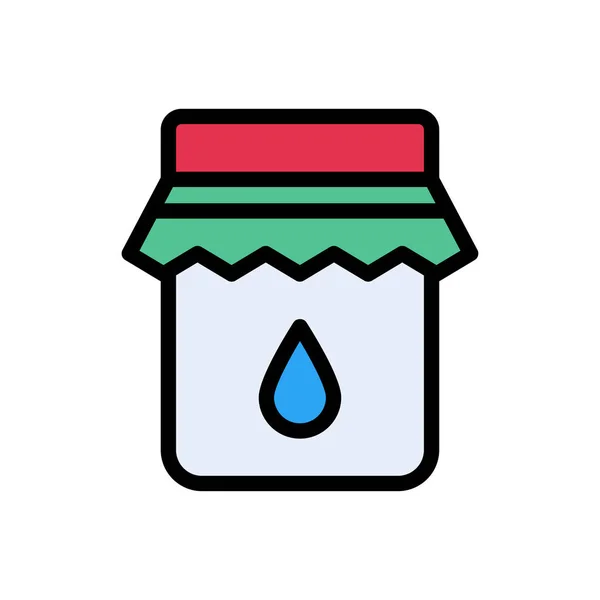 Jar Vector Flat Color Icon — 스톡 벡터