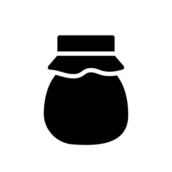 Jar Vector Glyph Flat Icon — Stock Vector