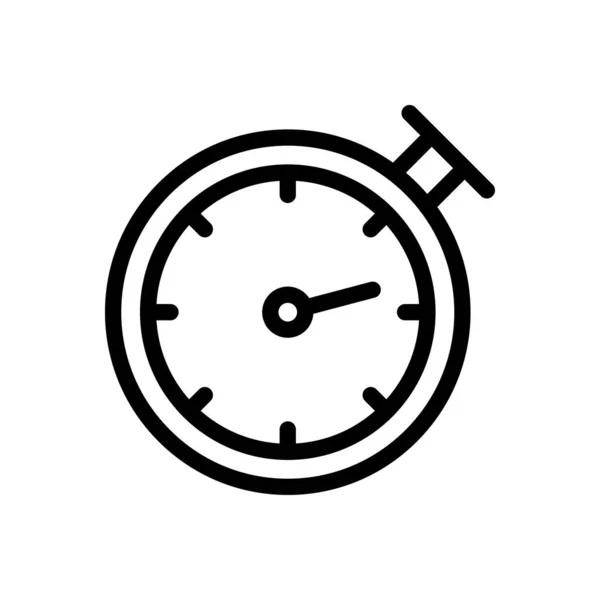 Stopwatch Vektorová Ikona Tenké Čáry — Stockový vektor