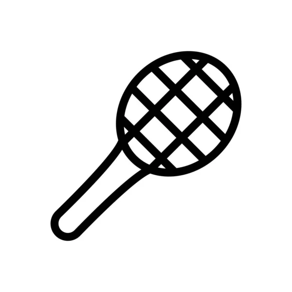 Tenis Vector Línea Delgada Icono — Vector de stock