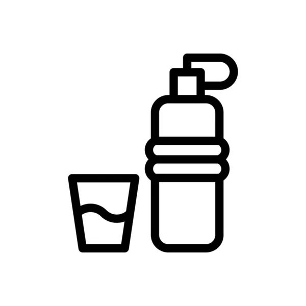 Drink Vector Dunne Lijn Pictogram — Stockvector