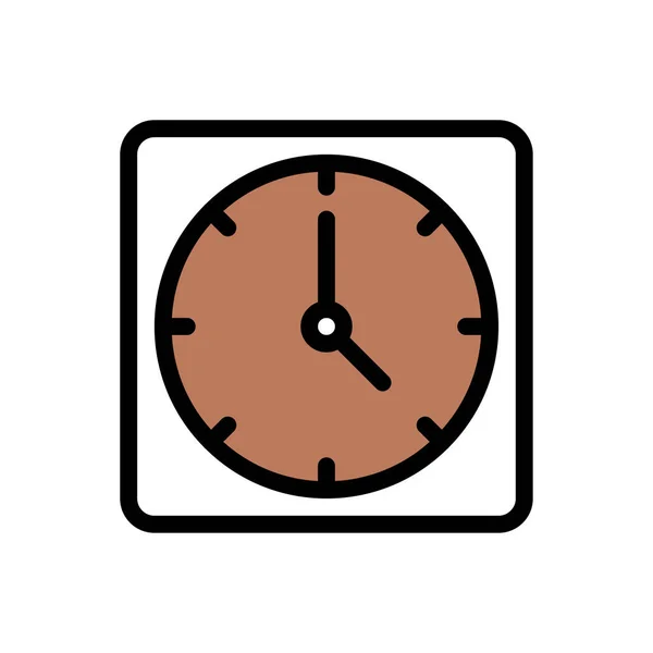 Годинник Вектор Плоский Колір Піктограми — стоковий вектор