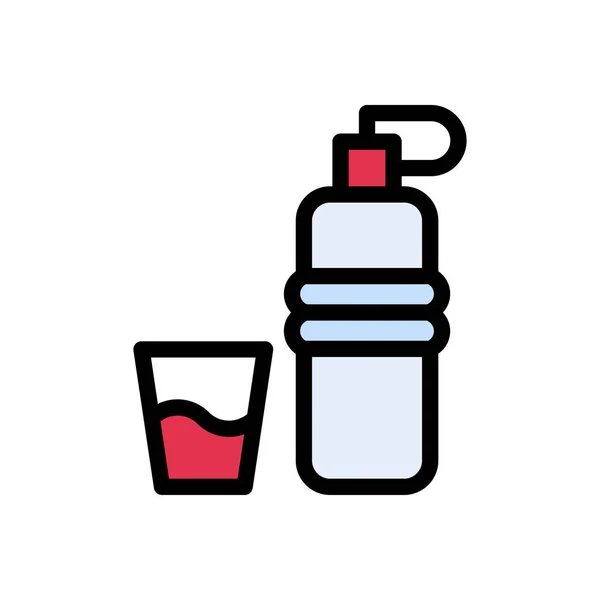 Drink Vector Vlakke Kleur Icoon — Stockvector