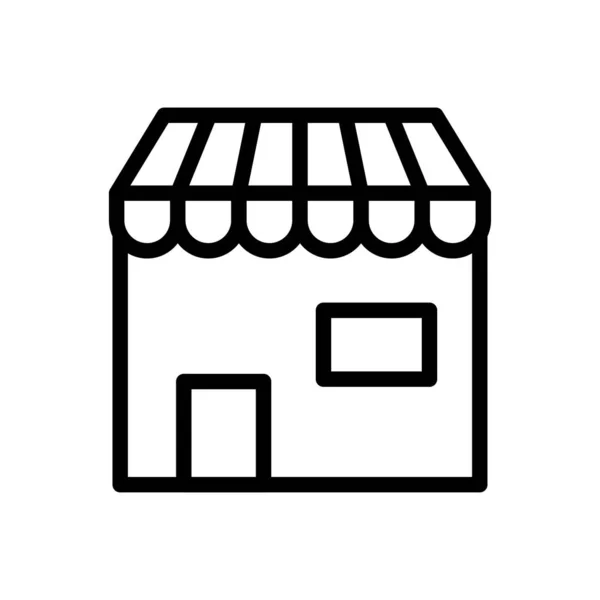 Shop Vektor Thin Line Symbol — Stockvektor