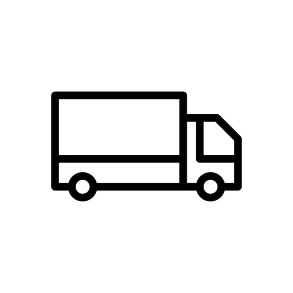 Vrachtwagen Vector Dunne Lijn Pictogram — Stockvector