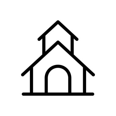 ev vektörü ince çizgi simgesi