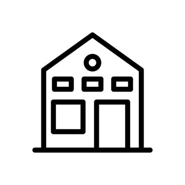 ev vektörü ince çizgi simgesi