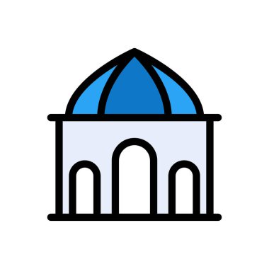 cami vektörü düz renk simgesi